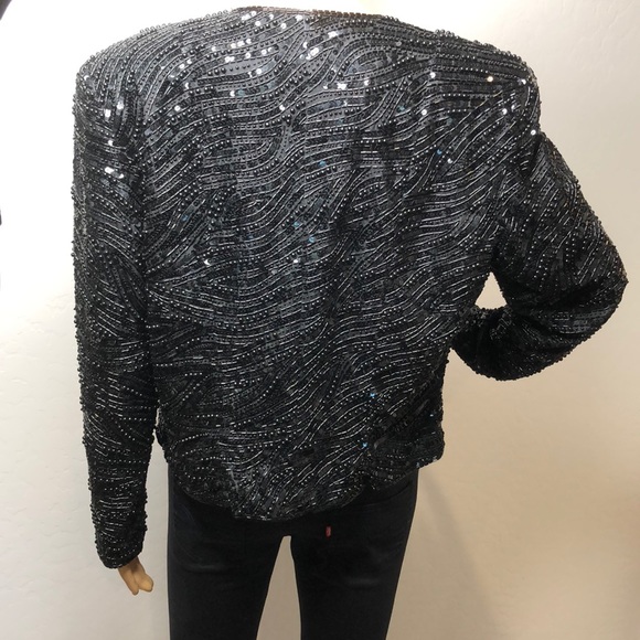 De Oscar Collection Beaded Jacket Size 8 - Picture 4 of 8